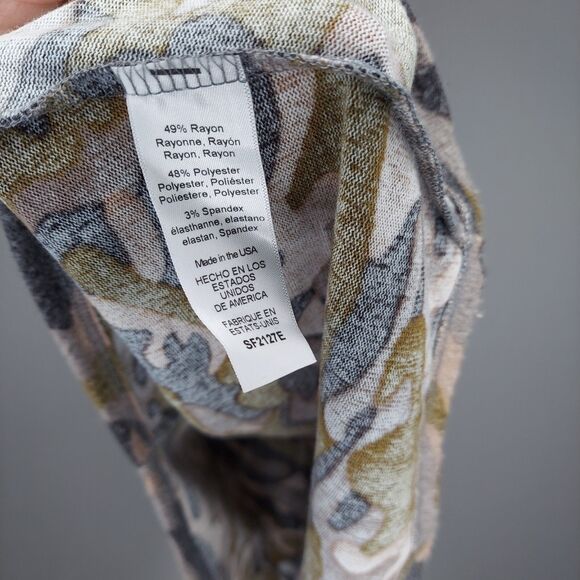 Michael Stars Top Womens Small Soft Brushed Camouflage Short Dolman Sleeve - Picture 7 of 7